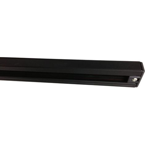 Silamp – Rail monophasé pour spot LED 2m noir – Support décoratif pour éclairage moderne – Installation en saillie ou suspension – Connecteur inclus (1/2)