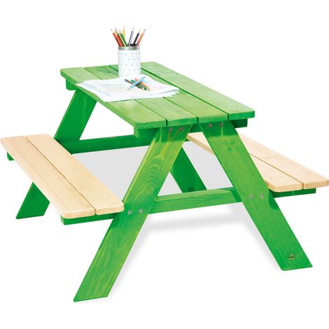 Pinolino Ensemble de table et bancs 'Nicki für 4', vert (1/3)