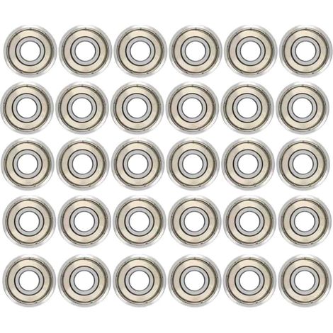 Roulements À Billes 608ZZ - 8 mm x 22 mm x 7 mm - Pour Skateboard Roller Scooter - 30 Pièces (1/5)