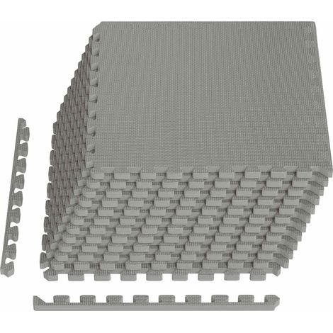 Tapete para piscina 12 pcs Gris 4,32 m² Espuma EVA vidaXL