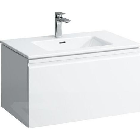 Laufen Pro S - Meuble avec lavabo, 800x500 mm, 1 tiroirs, blanc mat H8609634631041 (1/2)