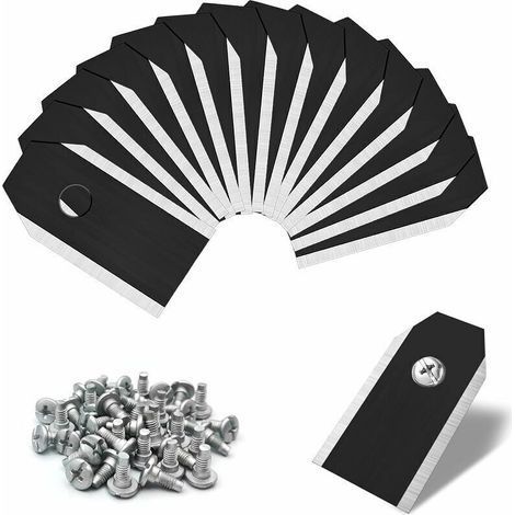 45 Universal Black Titanium Replacement Blades for Robot Lawn Mowers with Screws (1/4)