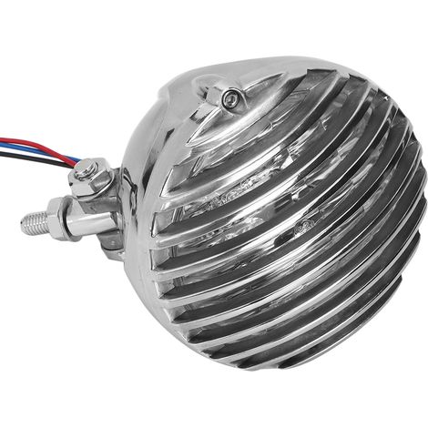 Phare de calandre vintage 5,5 pouces pour moto, accessoire de modification pratique, couleur argent (1/5)