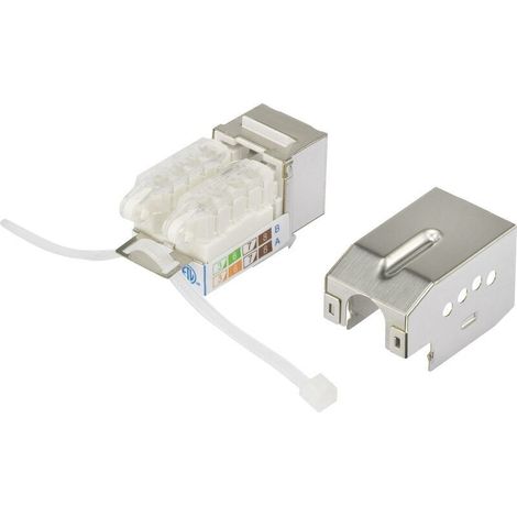 Module RJ45 intégrable Keystone CAT6a – Connecteur réseau haute performance, compatible norme ISO/IEC 11801, référence X989001 (1/4)