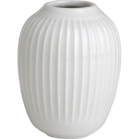Vase H10.5 cm design danois pour fleurs fait main, blanc (1/5)