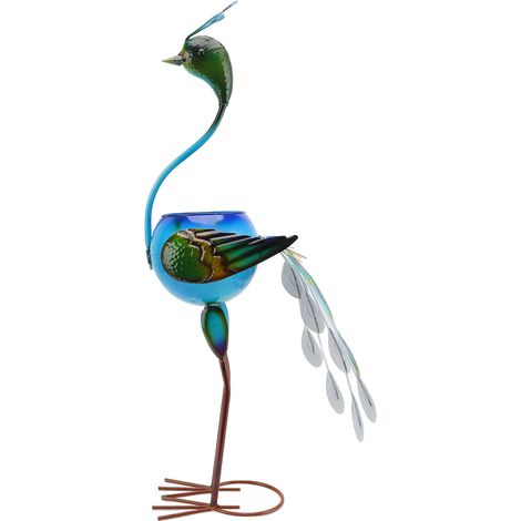 Pot de fleur de paon en fer, conteneur de plantes en forme d'animal mignon pour décoration intérieure et extérieure verte succulente