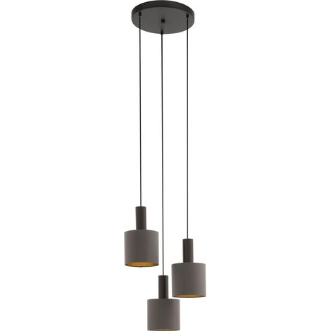 Suspension luminaire Concessa 1 à 3 lampes, lustre suspendu en acier (1/4)