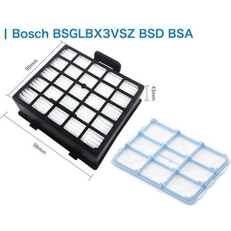 Geeignet für Bosch Siemens Staubsauger BSGLBX3VSZ, BSD, BSA Filter, HEPA Filter und Zubehör. (1/4)