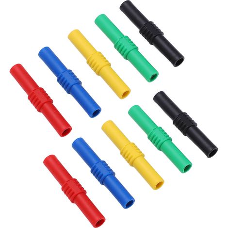 Isolierter 4-mm-Bananenstecker (weiblich-weiblich), 5-farbige Adapterbuchse für Wechselrichter und Industrieanlagen, Bananensteckerkupplung (1/5)