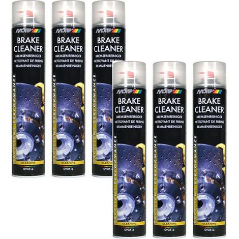 6 bombes de produit nettoyant pour freins - Auto - Moto - 750 ml - Motip