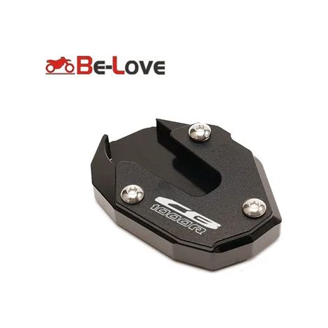 (Tout noir) Compatible avec HONDA CB1000R CB 1000R CB1000 R 2018 2019 2020 2021 2022 Béquille latérale, extension de béquille, plaque de support, support agrandissant la béquille maxpower (1/4)