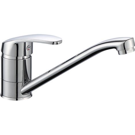 Robinet mitigeur d'évier de cuisine – Robinet de caravane basse pression avec bec pivotant à 360°, design monobloc à levier unique pour cuisine, bar et utilitaire-Robinet à eau froide uniquement