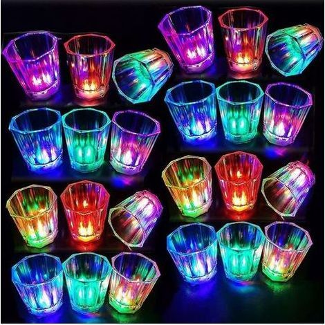 Light Up Shot Glasses Set Of 24 Party Favors Adults Shot Cups For Party Led Flash Drinking Glasses Glow In The Dark (1/4)