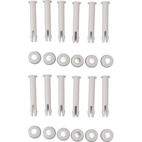 Kit de 12 pièces pour piscine - Supports, joints, clous et boulons PVC pour raccords INTEX 28270/28272 - 5,5 cm (1/5)