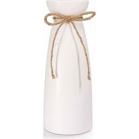 Vase en Céramique, Grand Vase à Fleurs Blanc, Décoration Vase de Table Moderne, Vase Décoratif de Haute Qualité, pour Maison, Fête, Centre de Table de Mariage(23cm) (1/4)