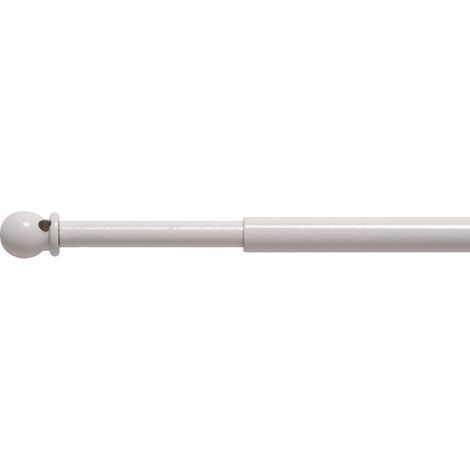 Secodir – Tringle à rideau extensible 30-100 cm – Ø 8 mm – 100% métal – Fixation à vis – Coloris blanc, gris, noir, doré (1/4)