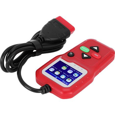 KW680 Scanner OBDII Lecteur de Code Voiture Testeur Outil Diagnostic Auto 8 Langues (Rouge) (1/5)