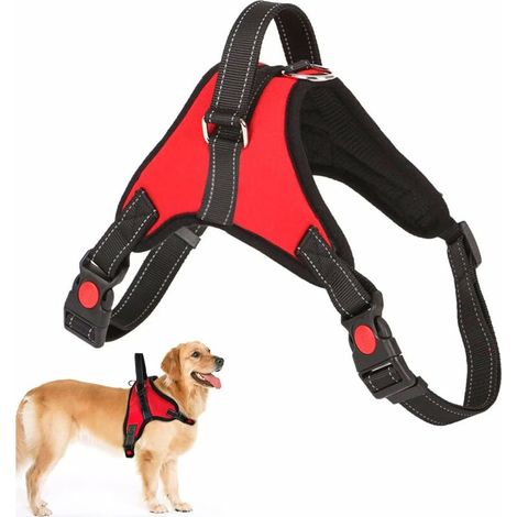 Green Mobility-Harnais pour chien, sangle de poitrine réglable pour chiens, gilet réfléchissant pour chien, harnais anti-traction, harnais sans traction pour chien, contrôle facile, confortable, respi (1/5)