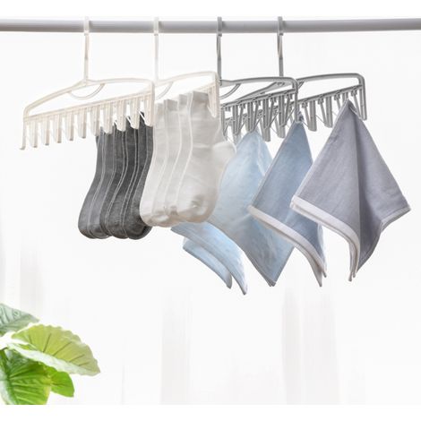Cintre rotatif multifonctionnel pour chaussettes, soutiens-gorge, sous-vêtements, foulards, serviettes - Organisateur de maison (1/5)