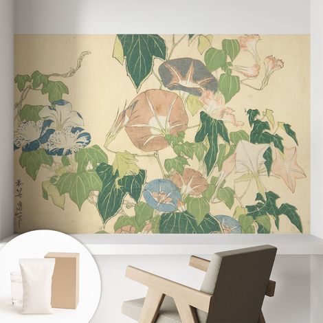 Tapete Vliestapete mit Kleber- abwaschbar - Raumgestaltung Schlafzimmer Wohnzimmer Tapete Blumeneleganz 104x70 cm (1/5)