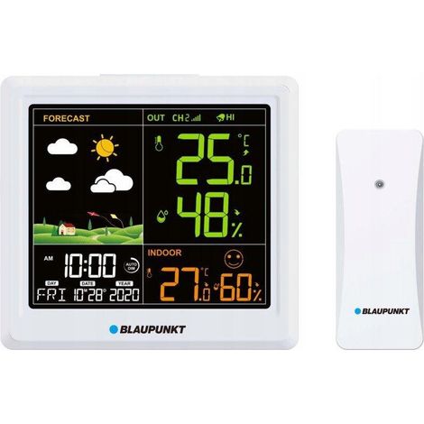 Blaupunkt WS25WH Wetterstation weiß LCD-Display