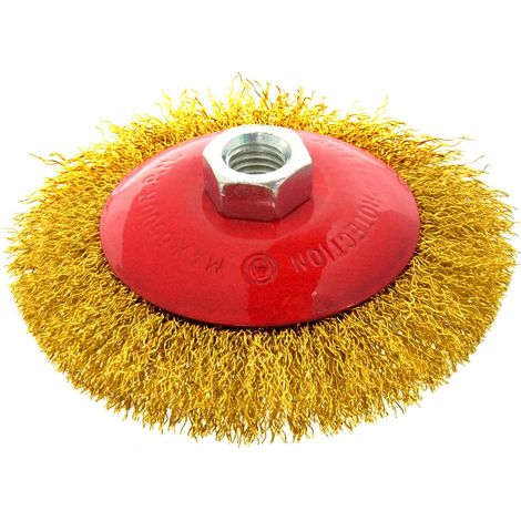 Brosse métallique geko g00600 acier trempé filetage M14 (1/3)