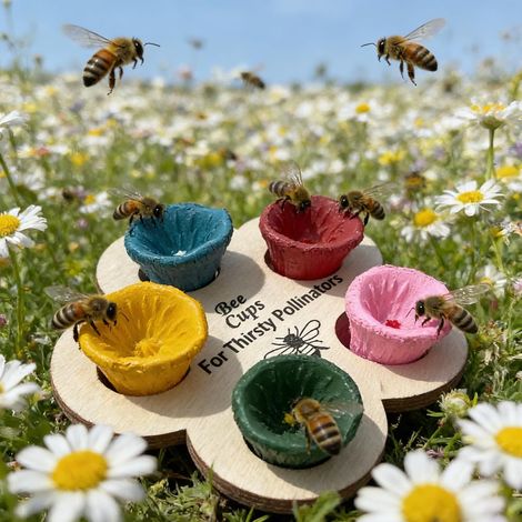 Abreuvoir et bain en résine pour abeilles – Accessoire de jardin décoratif pour hydrater et fournir un endroit sûr pour les abeilles (1/5)