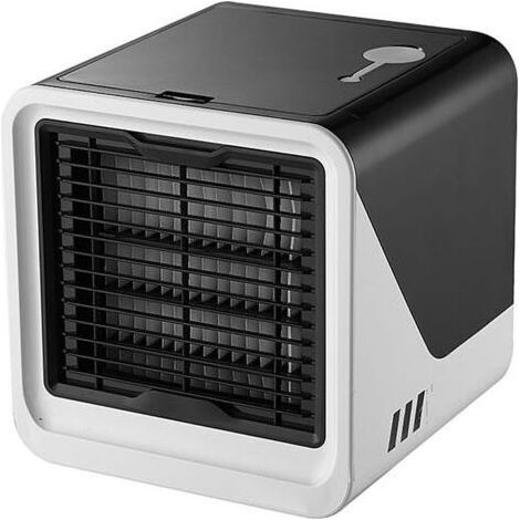 Mini Refroidisseur d'air, Ventilateur de climatiseur Portable par évaporation avec 3 Vitesses 7 Couleurs, humidificateur USB 3 en 1, (1/5)