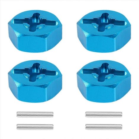 Jeu de 4 adaptateurs métalliques hexagonaux pour jantes, visserie 7mm convertie en 12mm, rehausseurs de roues de qualité supérieure. (1/5)