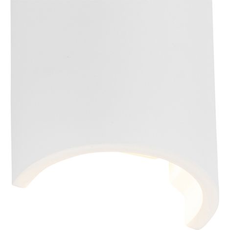 QAZQA Appliques coljanovo - rustico - Intonaco - Bianco - Tondo Max. 1 x Watt (1/4)
