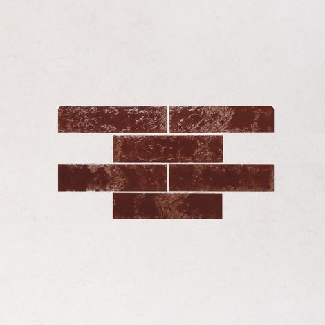 Carrelage Effet Zellige Bordeaux PUKKA Espresso 6,4x26cm (1/2)