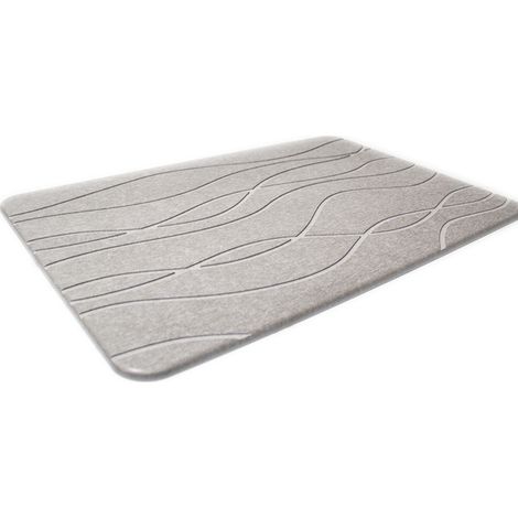 Tapis de bain en terre de diatomées 60 x 40 cm - Pierre absorbante - Sortie de douche (1/5)