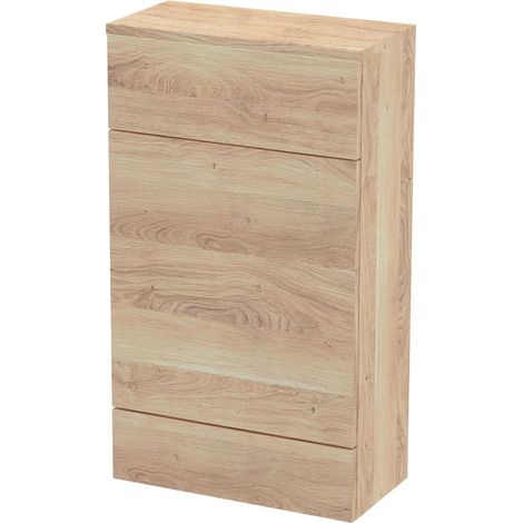 Alrewas Contemporary Floor Standing WC Unit, Bleached Oak, 500mm