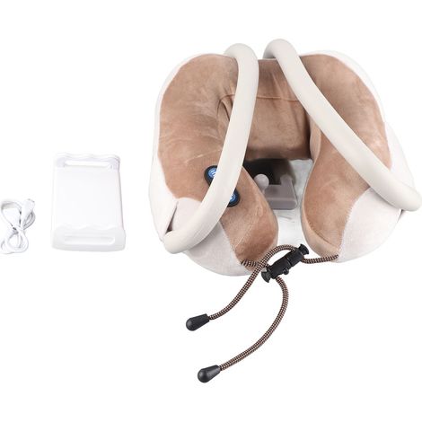 Support de téléphone paresseux, oreiller en forme de U, oreiller de massage vibrant pour la nuque, idéal pour regarder des séries et des vidéos. (1/5)
