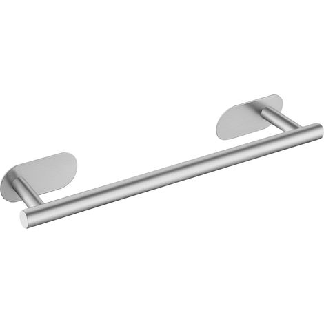 Porte-serviettes adhésif mural en acier inoxydable SUS304 porte-serviettes salle de bain douche support toilette porte-serviettes 40cm brosse (1/5)
