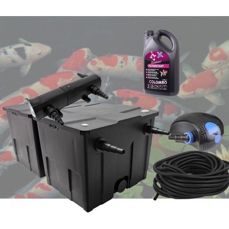 Kit De Filtration Bassin Avec UV 24W + Bactéries Pour Bassin De Jardin De 30m3 sans poissons (1/5)