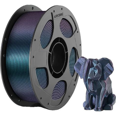 Filament d'imprimante 3D, Effet étoilé, Fini durable, 1KG Bleu (1/2)