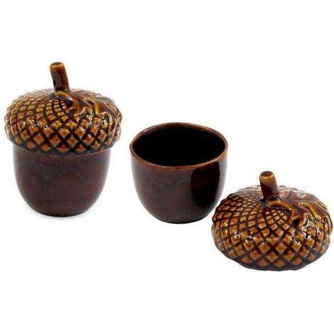 Ensemble de 2 pots de rangement en grès Gland