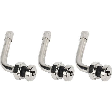Lot de 20 valves de roue en aluminium métriques TR554D, coudées à 60°, pour roues de véhicules avec trou de valve de 9,7 mm. (1/5)