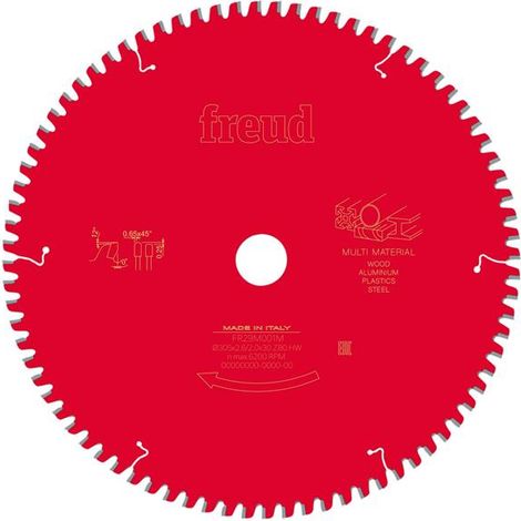 Freud F03FS09891 Multi-Material Mitre Saw Blade 305 x 30 x 2.6/2mm x 72T FRE03FS09891
