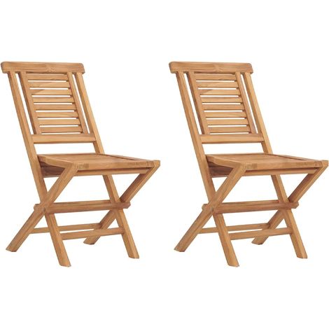 Maison Exclusive - Sedie pieghevoli, 2 pezzi, 47x63x90 cm, in legno massello di teak (1/5)