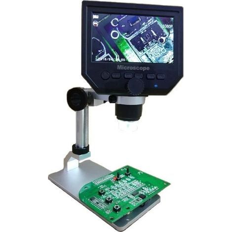 G600 Digital Microscope - Black - 1-600X - 3.6MP - 4.3-inch HD LCD 1080P (1/4)