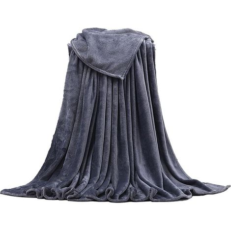 Couverture pour hommes, couverture pour couples et couverture texte, couverture pour femmes, couverture bébé pour hommes 100x140 cm gris foncé (1/5)