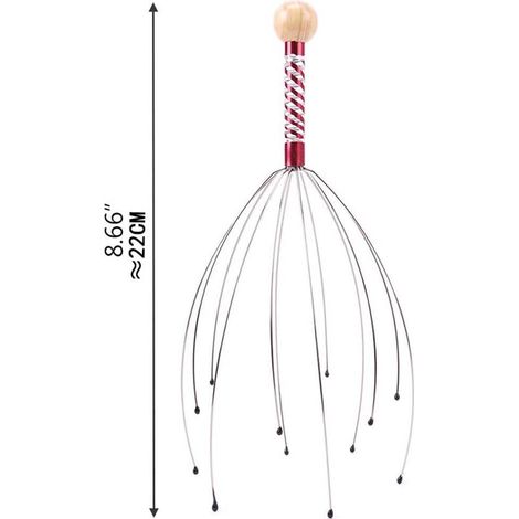 Lot de 2 Masseurs Crâniens en Forme de Pieuvre, Grattoir Anti-Démangeaison pour Cuir Chevelu, Relaxation Totale, Usage Manuel (1/5)