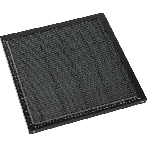 Plataforma para máquina de grabado, tamaño 400 x 400 mm, área de trabajo de 350 mm, espesor de 22 mm, estructura de aluminio, construcción duradera. (1/5)