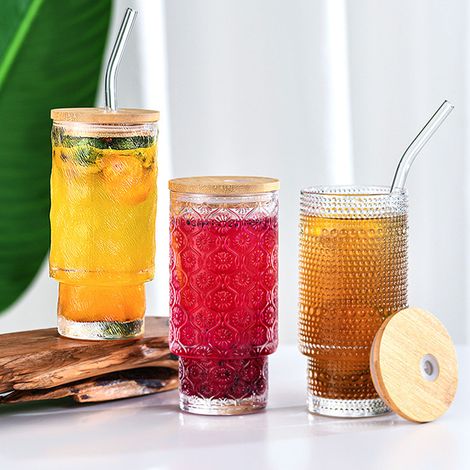 Gobelets empilables, tasses à café au lait, tasses à cola rétro, tasses à bière, 325 ml, lot de 4 tasses. (1/5)