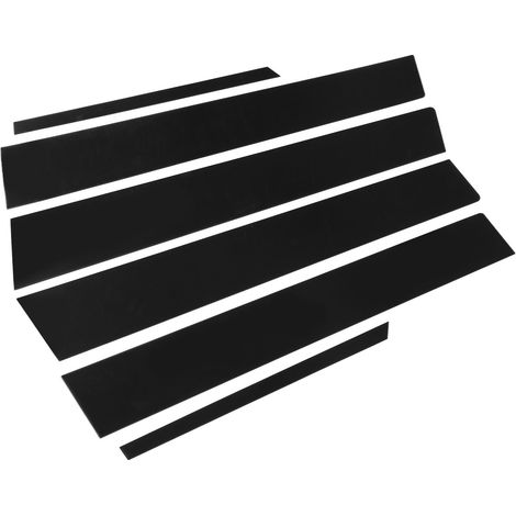 Lot de 6 moulures de vitres latérales de portière de voiture, autocollant pour montant B, noir brillant, moulures de remplacement pour Corolla 2009-2013 (1/5)