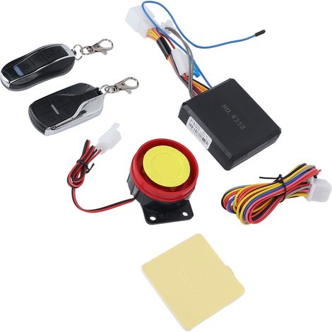 Kit d'alarme antivol pour moto avec télécommande unidirectionnelle, étanche et universel 12 V (1/5)