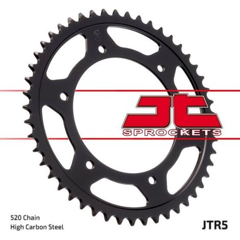 Pi帽贸n trasero de acero JT R5-47, 47 dientes, tama帽o 520 (1/2)