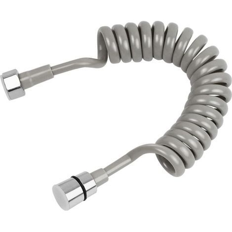 Teleskop-Duschschlauch, 2 Meter langer Badezimmer-Spiralschlauch aus Edelstahl, langer Schlauch für Brause, Toilette, Bidet, Wasserhahn (1/4)